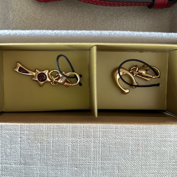 Christmas Red Coach wristlet with Charms- Holiday edition - Picture 4 of 5